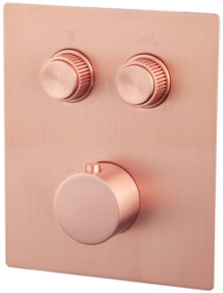 Wiesbaden Afbouwdeel Inbouwthermostaat Wiesbaden Caral Klik Pro 2-weg Geborsteld Koper