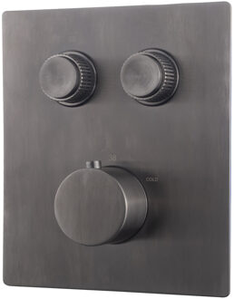 Wiesbaden Afbouwdeel Inbouwthermostaat Wiesbaden Caral Klik Pro 2-weg Gunmetal