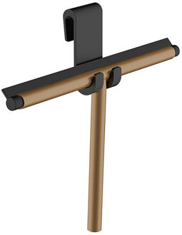 Wiesbaden Alonzo Raamwisser met Flexibele Glashaak - Geborsteld Brons Koper