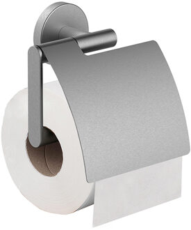 Wiesbaden Alonzo Toiletrolhouder met Klep - RVS Geborsteld