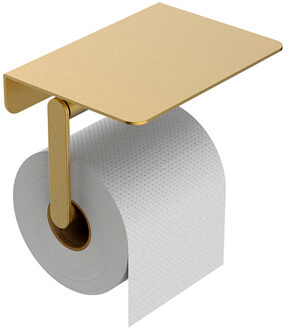 Wiesbaden Alonzo Toiletrolhouder met Planchet - Geborsteld Messing