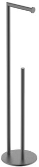 Wiesbaden Alonzo toiletrolhouder met reserverolhouder vrijstaand gunmetal PVD 28.9014 Gunmetal geborsteld (antraciet)