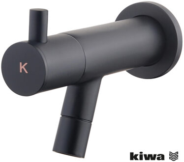 Wiesbaden Amador Fonteinkraan - Toiletkraan - Koudwaterkraan - Muurbevestiging - Kiwa - 1/2 - Mat Zwart