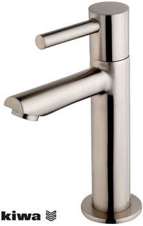 Wiesbaden Amador Fonteinkraan - Toiletkraan - Koudwaterkraan - XL - Kiwa - 1/2 - Geborsteld Staal