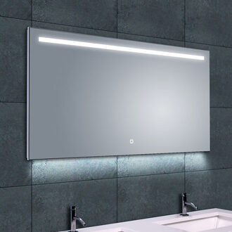 Wiesbaden Ambi One LED Badkamerspiegel 120x60cm - Dimbaar en Condensvrij Helder/Koud wit;Warm wit;Natuurlijk wit