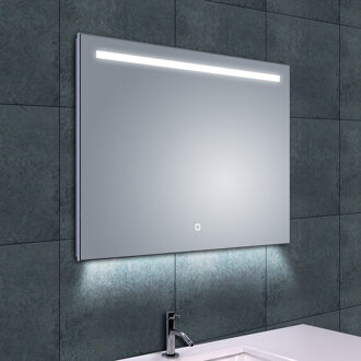 Wiesbaden Ambi One LED Badkamerspiegel 80x60cm - Dimbaar & Condensvrij Helder/Koud wit;Warm wit;Natuurlijk wit