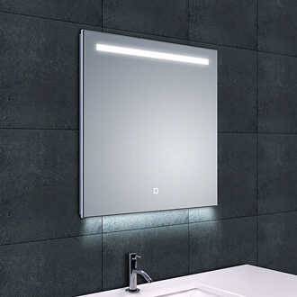 Wiesbaden Ambi One Vierkante LED Badkamerspiegel 60x60cm - Dimbaar met Spiegelverwarming Helder/Koud wit;Warm wit;Natuurlijk wit