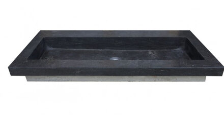 Wiesbaden B-stone wastafel enkel zonder kraangaten 120x46x5 cm, hardsteen