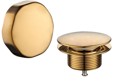 Wiesbaden Badafvoer met Overloopcombinatie Wiesbaden Geborsteld Messing Goud