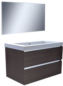 Wiesbaden Badkamermeubelset Vision 800 Houtnerf Grijs