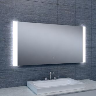 Wiesbaden Badkamerspiegel Sunny 120x60cm Geintegreerde LED Verlichting Verwarming Anti Condens Touch Lichtschakelaar Dimbaar