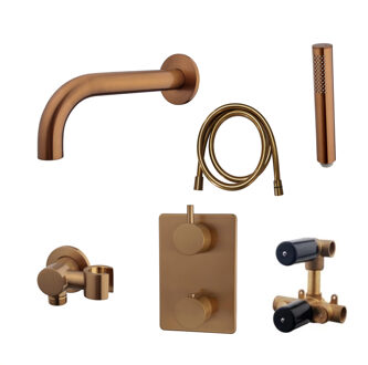 Wiesbaden Badkraan Inbouw Set Caral 01 Brons Koper