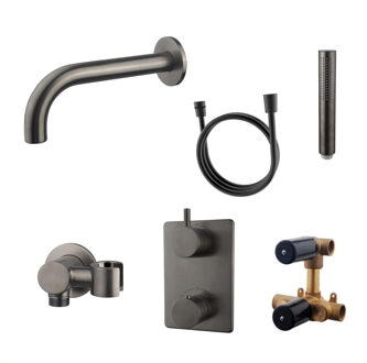 Wiesbaden Badkraan Inbouw Set Caral 01 Gunmetal