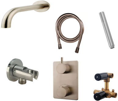 Wiesbaden Badkraan Inbouw Set Caral 01 RVS Look