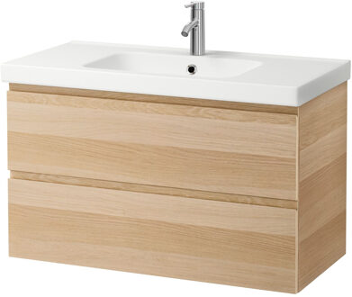 Wiesbaden Badmeubelset Wiesbaden Vision Oak 100x46x53 cm