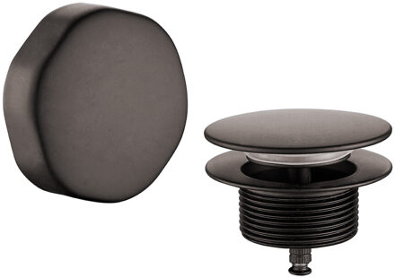 Wiesbaden Badoverloopcombinatie - Gunmetal - Knop/Plug