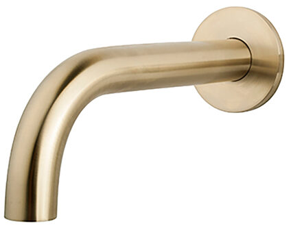 Wiesbaden Baduitloop - Rond - 20cm - 1/2inch - Geborsteld Messing