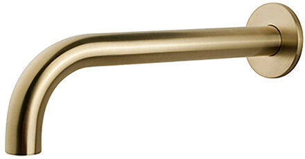 Wiesbaden Baduitloop - Rond - 30cm - 1/2inch - Geborsteld Messing