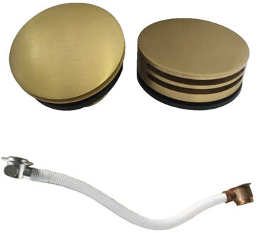 Wiesbaden Badvulcombinatie Wiesbaden Rond Geborsteld Messing Goud