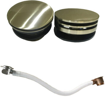 Wiesbaden Badvulcombinatie Wiesbaden Rond Geborsteld Staal RVS Look