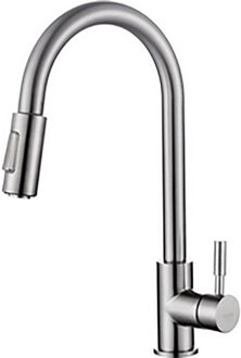 Wiesbaden Benton Keukenkraan RVS - Coldstart met Uittrekbare Handdouche