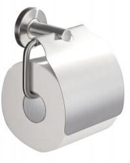 Wiesbaden Brush Toiletrolhouder met Klep - RVS