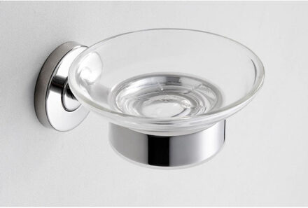 Wiesbaden Brush Wiesbaden zeepschaalhouder met glas RVS