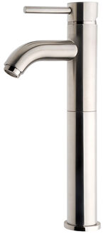 Wiesbaden Cadans Wastafelkraan - Verhoogd - Geborsteld Staal