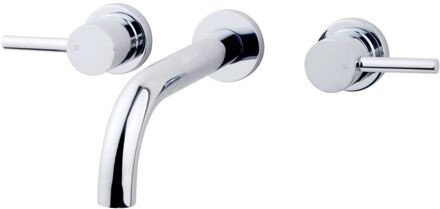 Wiesbaden Caral 2-knops wastafel-afbouwdeel chroom