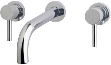 Wiesbaden Caral Afbouwdeel Wastafelkraan 2-knops - Inbouw - Chroom