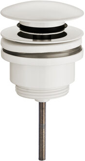 Wiesbaden Caral Clickwaste Afvoerplug 5/4" Glans Wit - Eenvoudig en Stijlvol