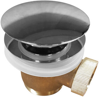 Wiesbaden Caral Clickwaste Afvoerplug - Vrijstaand Bad - 1 1/2" - Chroom