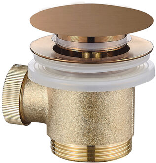 Wiesbaden Caral Clickwaste Afvoerplug - Vrijstaand Bad - 1 1/2" - Geborsteld Brons Koper - PVD