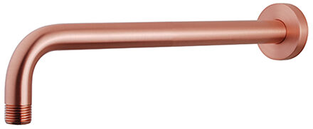 Wiesbaden Caral Douchearm met Muurbevestiging - 35cm - Geborsteld Koper