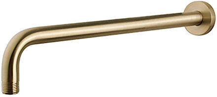 Wiesbaden Caral Douchearm met Muurbevestiging - 35cm - Geborsteld Messing