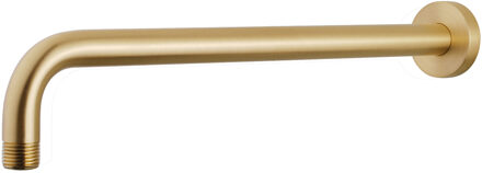 Wiesbaden Caral Douchearm met Muurbevestiging - 45cm - Geborsteld Messing