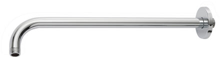 Wiesbaden Caral Douchearm met Muurbevestiging - Gebogen - 45cm - Chroom