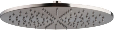 Wiesbaden Caral Hoofddouche Rond 30 X 0.8 cm Geborsteld Staal Grijs