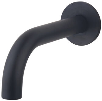 Wiesbaden Caral inbouw baduitloop 20 cm, mat zwart