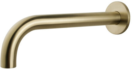 Wiesbaden Caral inbouw baduitloop 30 cm, geborsteld messing