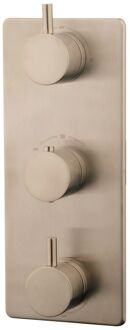 Wiesbaden Caral inbouw douchekraan afbouwset 3-weg, RVS-look