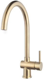 Wiesbaden Caral keukenmengkraan geborsteld messing