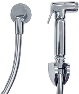 Wiesbaden Caral knijp handdoucheset voor bidet, chroom