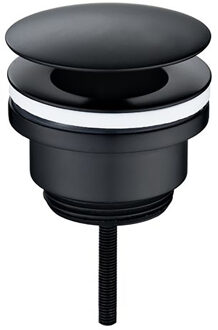 Wiesbaden Caral Mat Zwarte Open Afvoerplug 5/4" voor Wastafels
