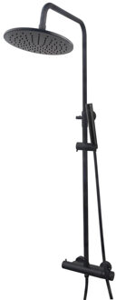 Wiesbaden Caral Opbouw Doucheset - Mat Zwart