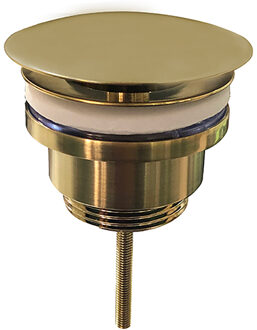 Wiesbaden Caral Open Afvoerplug 5/4" Geborsteld Messing