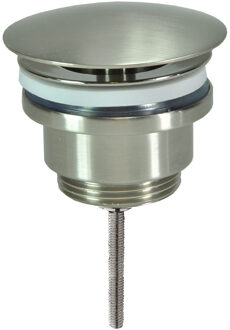 Wiesbaden Caral Open Afvoerplug 5/4" Geborsteld Staal