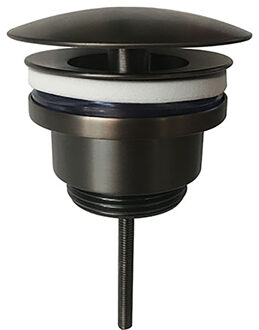 Wiesbaden Caral Open Afvoerplug 5/4" Gunmetal - Luxe Wastafelplug