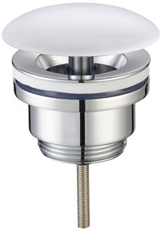 Wiesbaden Caral Open Afvoerplug - 5/4inch - Keramiek - Glans Wit