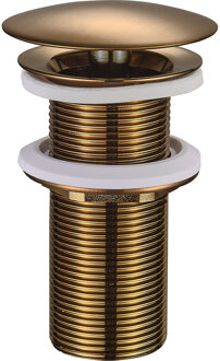 Wiesbaden Caral Open Afvoerplug Verlengd 5/4" Geborsteld Brons